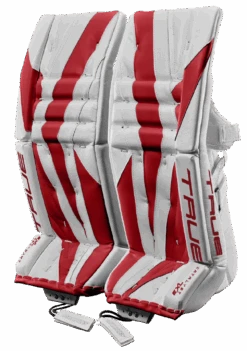 True Hockey True Catalyst 7X3 Intermediate Goalie Pads -Hockey Supremacy 2023 Hockey Catalyst GoaliePads 7X3 WhiteRed 2